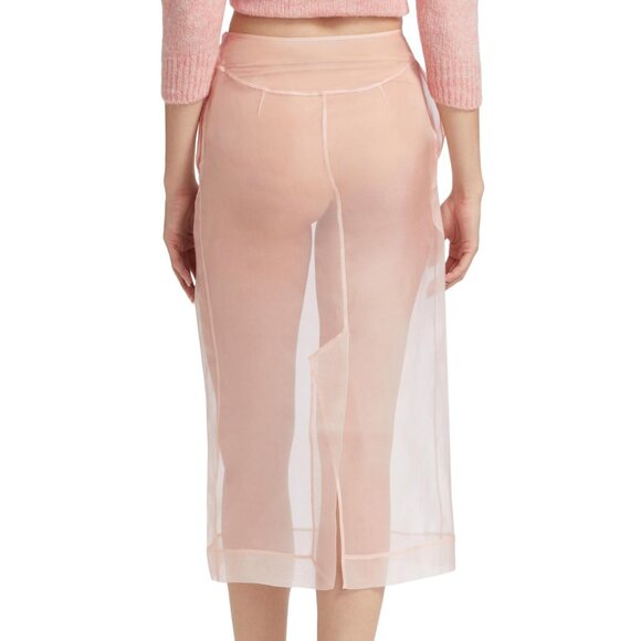 NWT Simone Rocha Sheer Silk Organza Midi-Skirt in Pale Pink (US 0/UK 4) - Picture 4 of 4